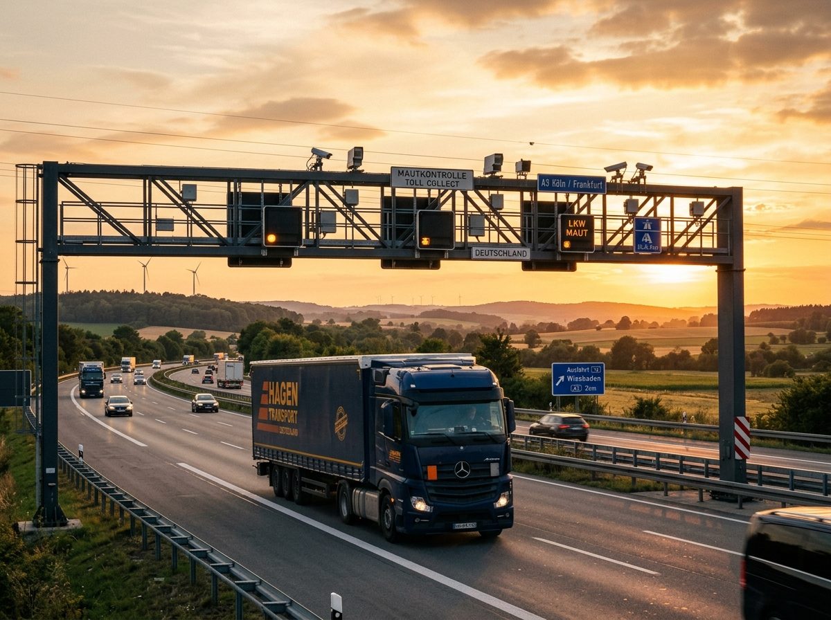 Mautpflichtige Fahrzeuge auf der deutschen Autobahn